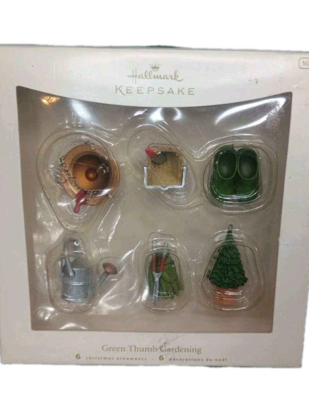 Hallmark Keepsake Ornament 2007 Green Thumb Gardening miniature set of 6 NEW